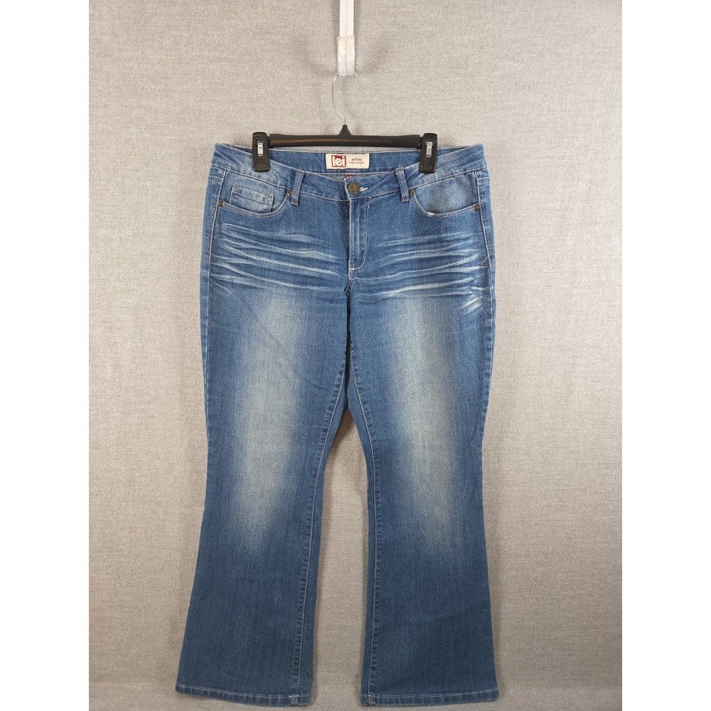 LEI Ashley Lowrise BootCut Jeans Junior 13 Flare Denim Pocket Embroidery Stretch - Picture 2 of 12